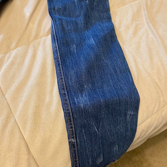 Holister Distressed Straight-leg Blue Jeans - Picture 7 of 10